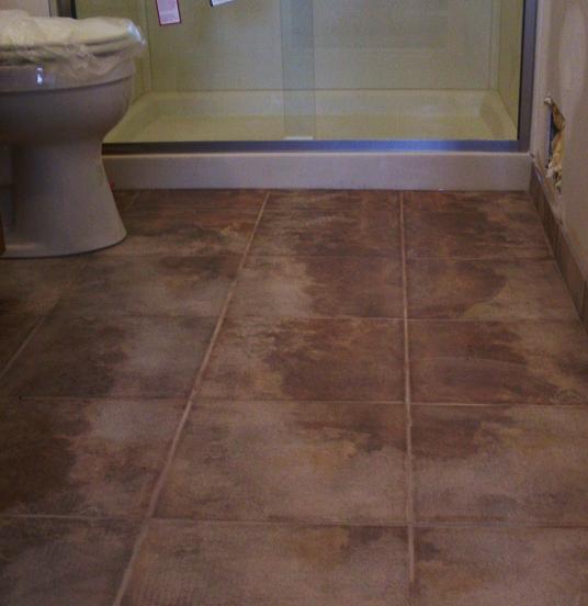 Forming floor tile patterns