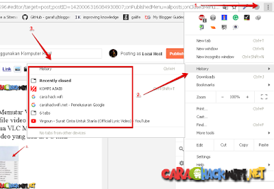 Cara melihat history penjelajahan di google Chrome