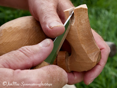 Carving a Dragon Kuksa, the mouth