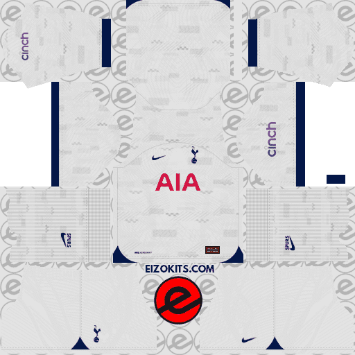 Tottenham Hotspur DLS Kits 2023-2024 Released Nike - DLS2019 Kits (Home)