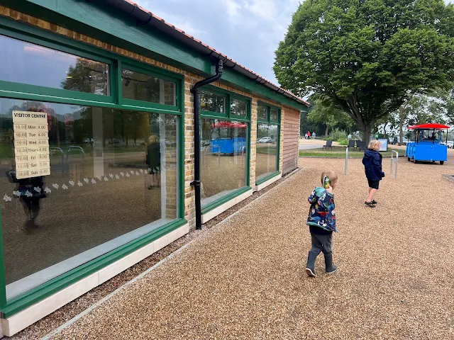 Walking past the Hainault Forest Woodland Trust Visitor's Centre