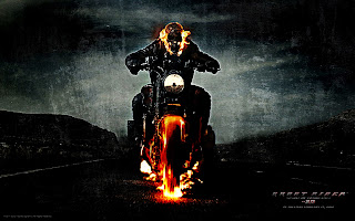 Ghost Rider Spirit of Vengeance Poster Flaming Skull Bike HD Wallpaper