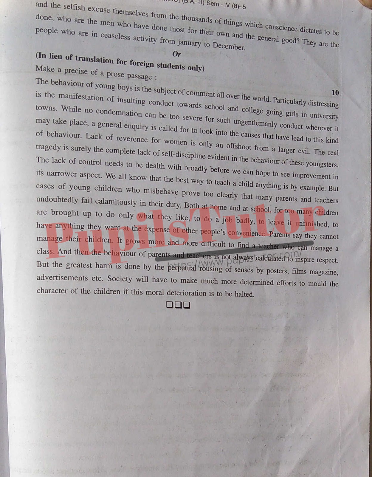 Free Download PDF Of Chaudhary Devi Lal University, Sirsa (CDLU) B.A. Fourth Semester Latest Question Paper For English Subject (Page 3) - https://www.pupilstutor.com