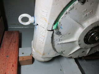 windlass totally destroyed. Yacht survey