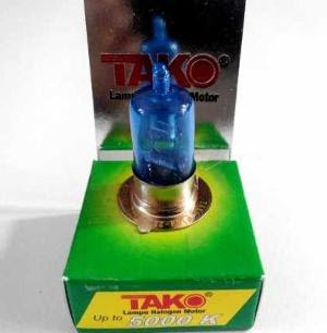 lampu bohlamp tako biru motor