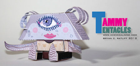 Tammy Tentacles Paper Toy