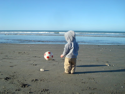 Quinn and soccer ball