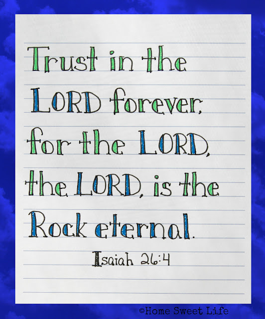 Isaiah 26:4, Scripture Writing