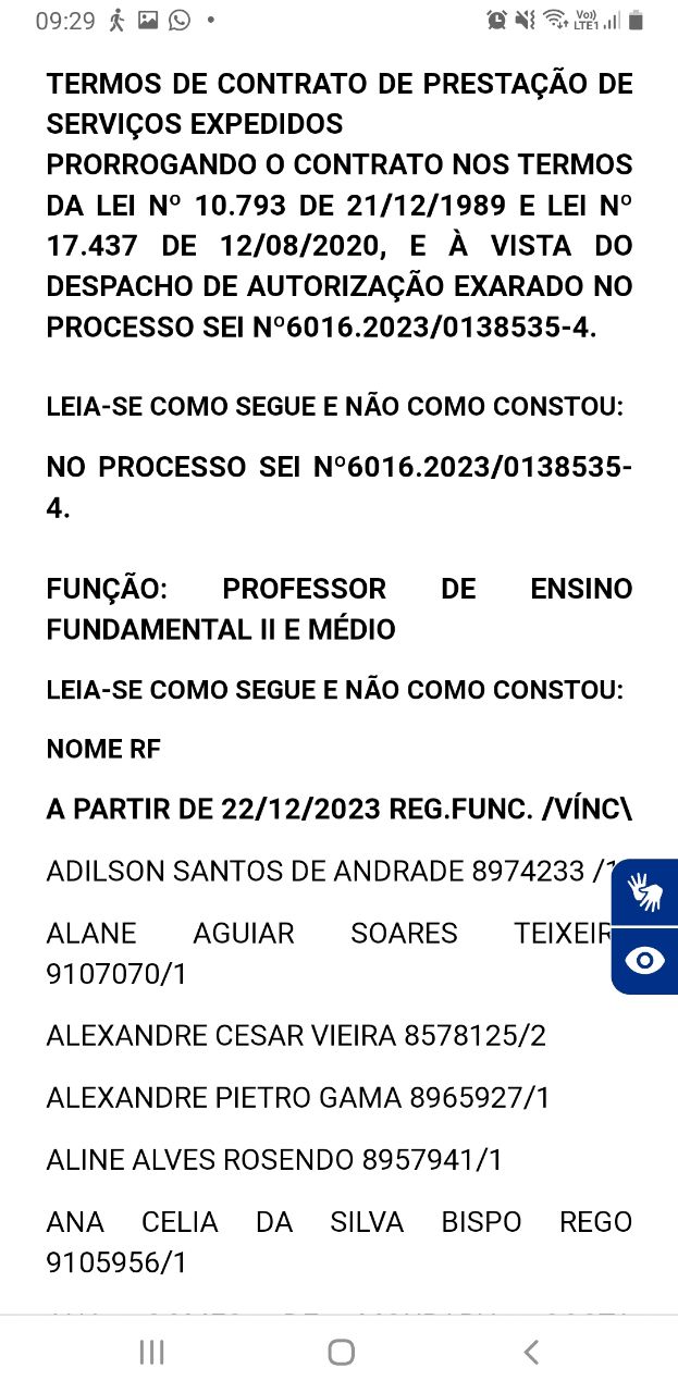 DRE Campo Limpo: prorrogação de contratos