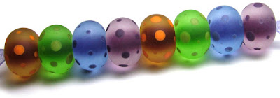 Etched Lampwork Beads