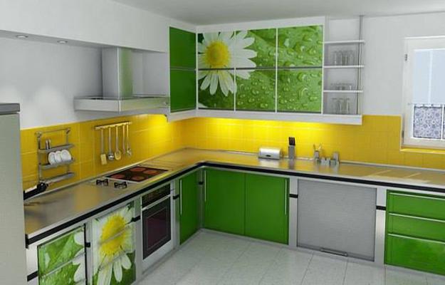 Desain Dapur Minimalis Cantik Berwarna Hijau