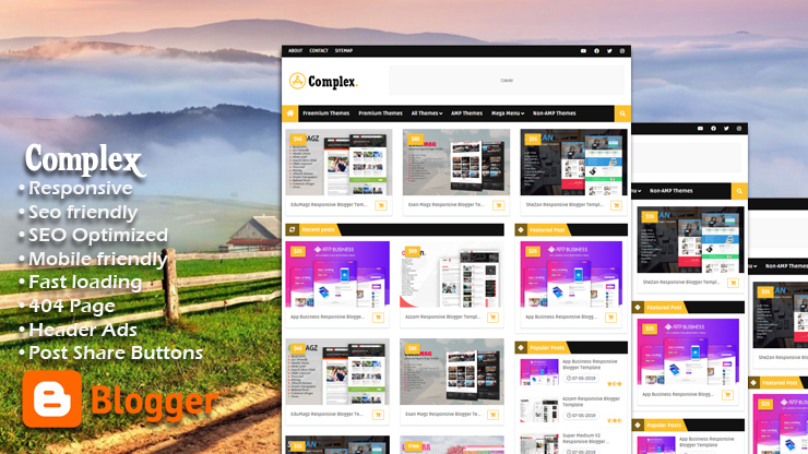 Complex Premium Pro Responsive Blogger Template 