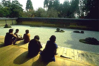 Japanese zen rock garden