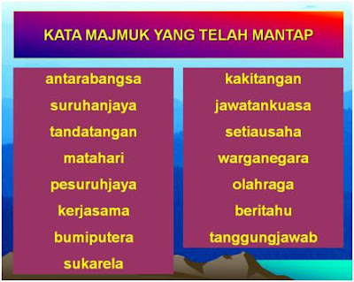 KATA MAJMUK ~ Tatabahasa Bahasa Melayu