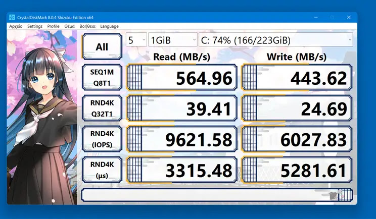 CrystalDiskMark Shizuku Edition :  Πόσο γρήγορος είναι ο SSD  σας;