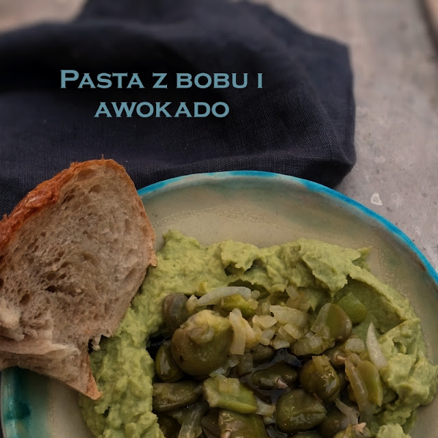 Pasta z bobu i awokado