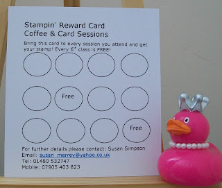 Susan Merrey Independent Stampin' Up! Demonstrator, Craftyduckydoodah!, Coffee & Card Stampin' Reward Card