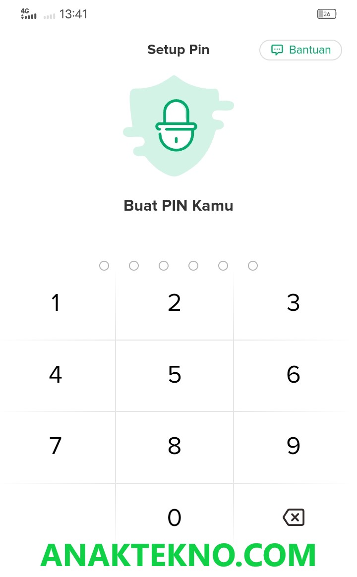 Buat PIN aplikasi Bibit