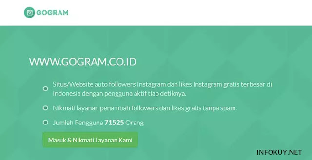 gogram - situs auto followers instagram