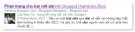 Hướng dẫn Rich Snippets blogspot