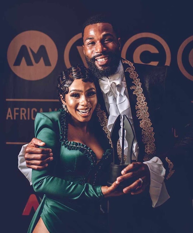 Ex-BBNaija Stars Mike And Mercy Won Best Dressed AMVCA 2020.