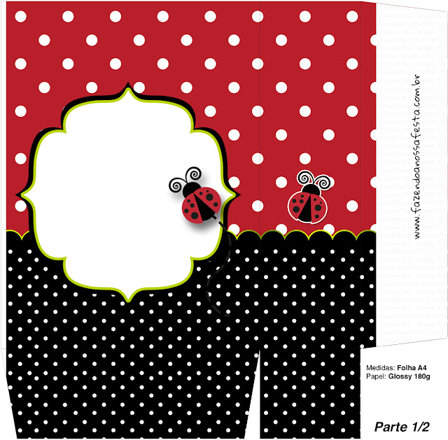 Ladybug Party Free Printable Box.