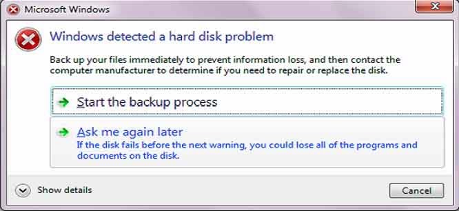 الحلقة 21 حل مشكلة Windows Has Detected A Hard Disk Problem