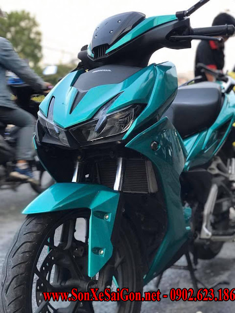 Sơn xe máy Honda Winner  X màu xanh lục bảo cực đẹp tại TP.HCM