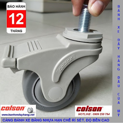 Bánh xe đẩy tiêm thuốc loại nhỏ 3 inch Colson USA | STO-3854-448BRK4 banhxedaycolson.com