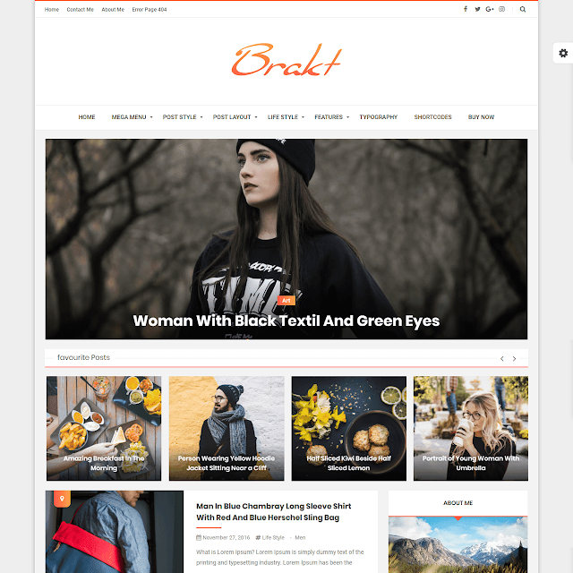 Brakt blogger template