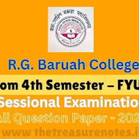 R.G. Baruah College B.Com 4th Sem. 2025 Sessional Question Papers – All Major Subjects NEP FYUGP