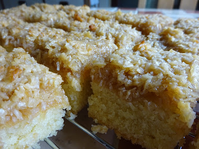 Coconut Topped Tray Bake