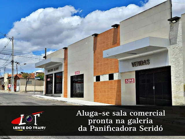 Panificadora Seridó: Aluga-se sala comercial pronta na galeria da Panificadora Seridó, em excelente localização, com amplo espaço para conforto dos clientes e lojistas.