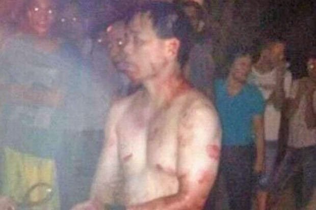 Chinese Cop forced to strip after having sex with married woman