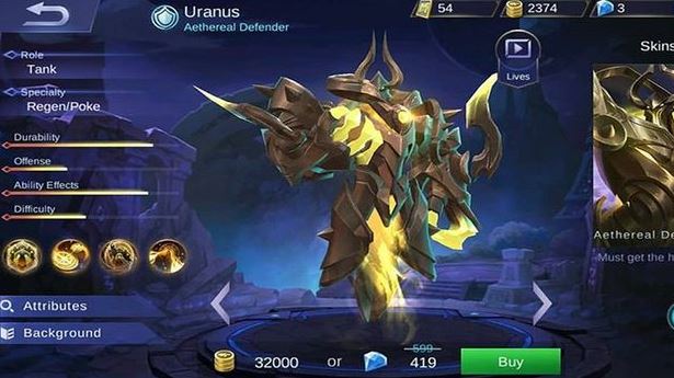 Guide dan Build Item Gear Uranus Mobile Legends