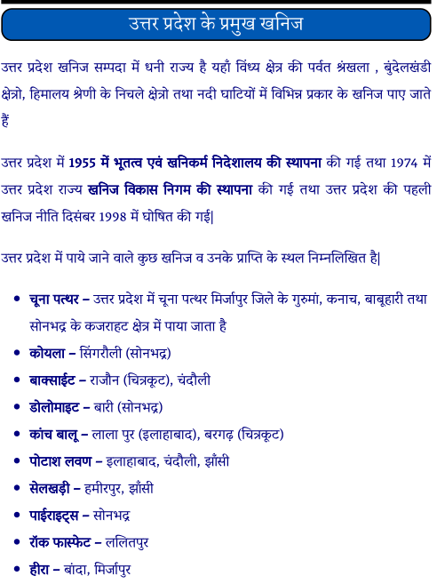 उत्तर प्रदेश के प्रमुख खनिज पीडीएफ पुस्तक  | Uttar Pradesh Ke Pramukh Khanij in Hindi PDF Book Free Download 