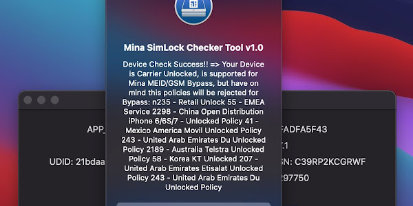 Mina Simlock Tool Checker For maC Computer Only - Free Tool