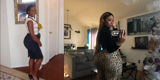 Lady leaves us stunned after she shared before & after photos of her backside, a decade after (Photos)