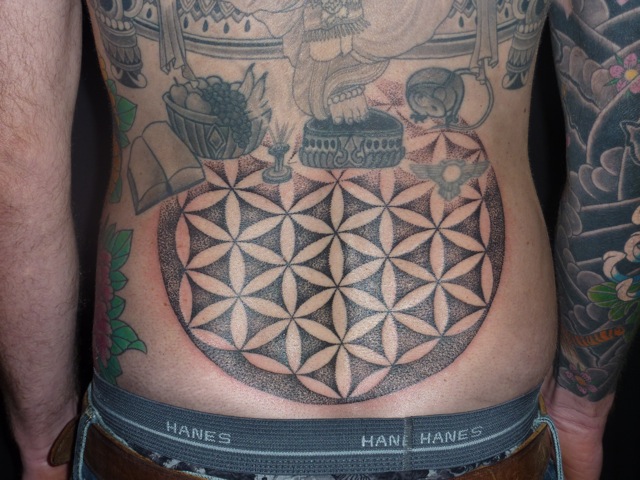 Beauty Body Tattoo Flower of Life