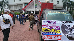 Aksi Solidaritas Wartawan Digelar di Kantor Bupati Karawang