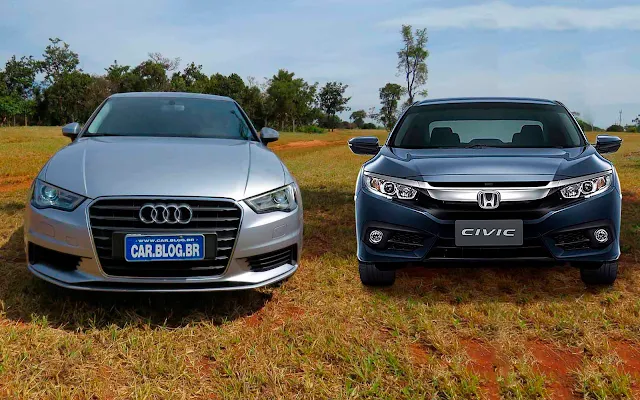 Novo Honda Civic 2017 x Audi A3 Sedan