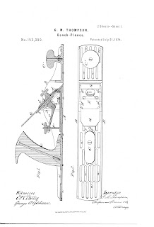 Thompson Tool Co. Patent Bench Plane Trade Card - Metallic Woodworking Plane
