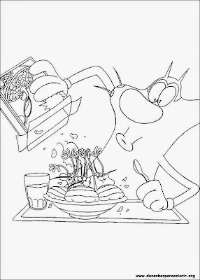 Desenhos para Colorir Oggy e as Baratas – Imagens para Imprimir