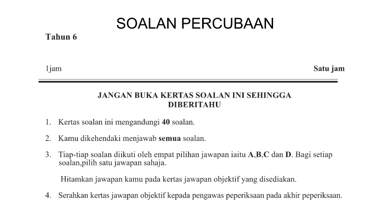 Download Contoh Soalan Upsr - Rasmi Sud