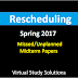 Apply For Rescheduling Of Missed Midterm Paper Spring 2017