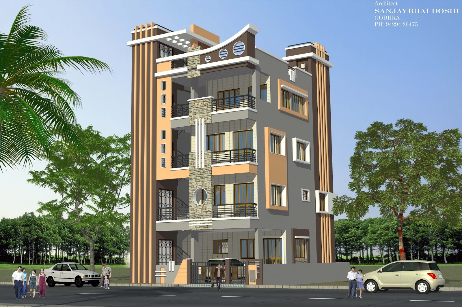 Modern 2 Storey Apartment Design Exterior | Desain Rumah ...