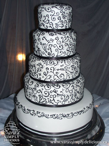 Black and White Wedding Cakes Decorate