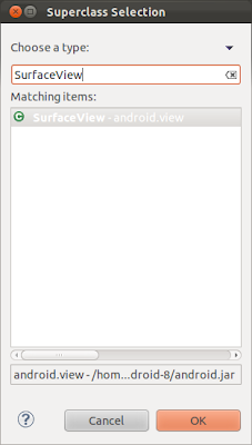 Choice superclass of SurfaceView - android.view
