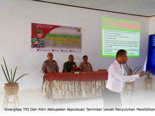 Sinergitas TNI Dan Polri Kabupaten Kepulauan Tanimbar Lewat Penyuluhan Pendidikan