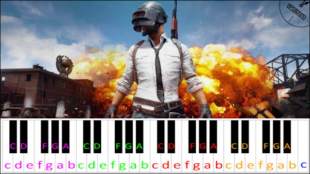 PUBG Main Theme Piano / Keyboard Easy Letter Notes for Beginners